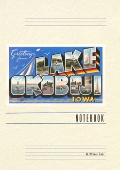 Paperback Vintage Lined Notebook Greetings from Lake Okoboji Book