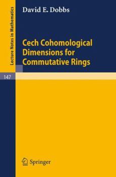 Paperback Cech Cohomological Dimensions for Commutative Rings Book