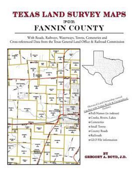 Paperback Texas Land Survey Maps for Fannin County Book