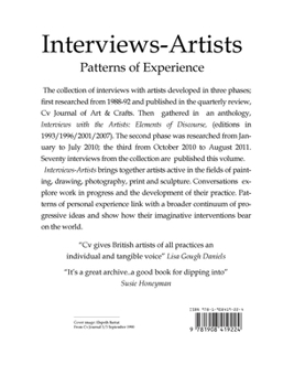 Hardcover Interviews-Artists: Patterns Of Experience Book