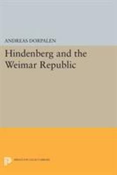 Paperback Hindenberg and the Weimar Republic Book