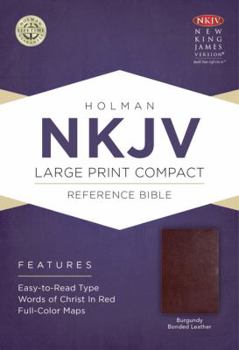 Bonded Leather Large Print Compact Reference Bible-NKJV [Large Print] Book