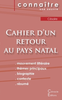 Paperback Fiche de lecture Cahier d'un retour au pays natal de Césaire (Analyse littéraire de référence et résumé complet) [French] Book