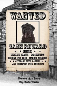 Bouviers des Flandre Dog Wanted Poster : Isometric Dot Drawing Paper Notebook Featuring 120 Pages 6x9