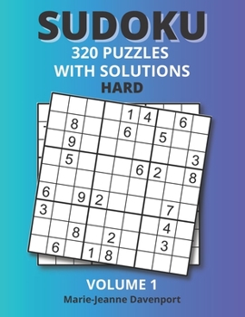 Paperback Sudoku Puzzles hard, with Solutions: 320 Hard Sudoku Puzzles for Aults with Solutions Book