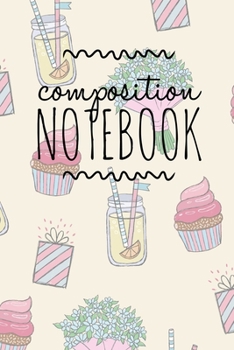 Paperback Composition Notebook: College Ruled 6" x 9" Party Design Writing Notes Journal, Office, Kids, School and college student. Book