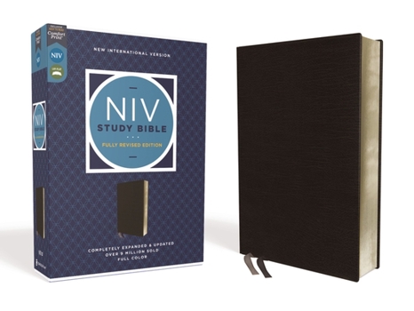 Bonded Leather NIV Study Bible, Fully Revised Edition, Bonded Leather, Black, Red Letter, Comfort Print Book