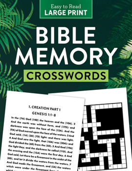 Paperback Bible Memory Crosswords Large Print [Large Print] Book