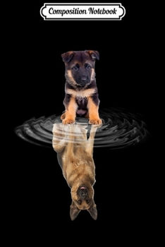 Composition Notebook: German Shepherd Reflection Funny Father's Day Dog Journal/Notebook Blank Lined Ruled 6x9 100 Pages