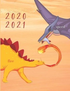 Paperback 2020-2021 2 Year Planner Dinosaur Monthly Calendar Goals Agenda Schedule Organizer: 24 Months Calendar; Appointment Diary Journal With Address Book, P Book