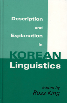 Paperback Description and Explanation in Korean Linguistics Book