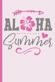 Paperback Aloha Summer with Hibiscus Flower: College Ruled Notebook Book