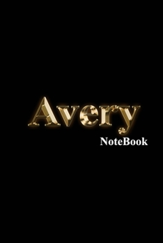 Avery Notebook: Name Monogram 9 x 6 Blank, lined writing Journal/Notebook diary, and notes