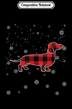 Paperback Composition Notebook: Dachshund Red Plaid Pajamas Christmas Gifts For Dog Lover Journal/Notebook Blank Lined Ruled 6x9 100 Pages Book