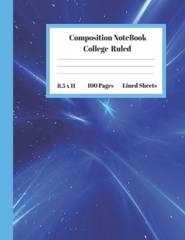 Composition Notebook College Ruled Lined Sheets: Large Pretty Under 10 Dollar Notebook Paper Back to School Blue Clouds  Outer Space Galaxy Gifts and ... Teens Women students Kids Adults Teachers