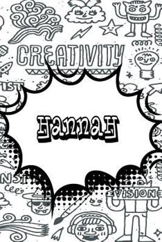 Hannah: Personalized Doodle Isometric DOT Paper Notebook featuring 120 pages 6"x9"