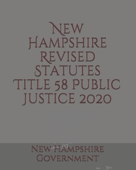 Paperback New Hampshire Revised Statutes Title 58 Public Justice Book