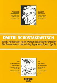 Paperback Sechs Romanzen Nach Worten Japanischer Dichter Op. 21/Six Romances On Words By Japanese Poets, Op. 21: Fassung Fur Tenor Und Klavier/Version For Tenor Book