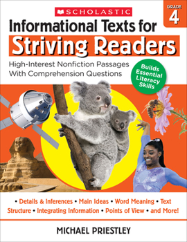 Paperback Informational Texts for Striving Readers: Grade 4: High-Interest Nonfiction Passages with Comprehension Questions Book