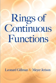 Paperback Rings of Continuous Functions Book