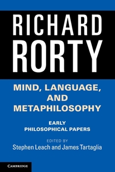 Paperback Mind, Language, and Metaphilosophy: Early Philosophical Papers Book