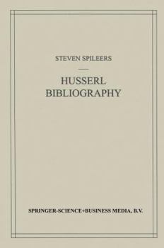 Hardcover Edmund Husserl Bibliography Book