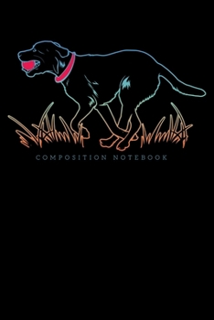 Paperback Composition Notebook: Labrador Retriever Lover Black Lab Fetch Lined Notebook Journal Diary 6x9 Book