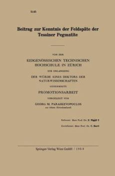 Paperback Beitrag Zur Kenntnis Der Feldspäte Der Tessiner Pegmatite [German] Book