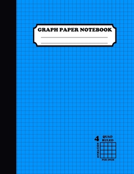 Paperback Graph Paper Notebook. Quad Ruled-4 Squares Per Inch: Grid Notebook/Graph Paper Composition/Grid Paper Journal 8.5x11 in. Light Blue Book