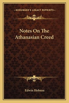 Paperback Notes On The Athanasian Creed Book