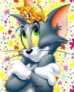 Notebook: Tom and Jerry Cartoon Soft Glossy Cover College Ruled Lined Pages Book 7.5 x 9.25 Inches 110 Pages