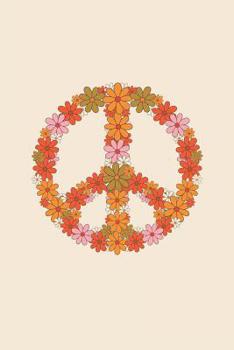 Paperback Peace and Love: Hippie Daisy Flower Peace Sign. Lined Journal Diary Notebook. Book