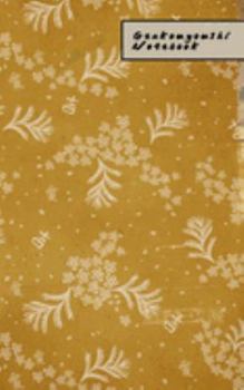 Genkouyoushi Notebook: Small Kanji Practice Journal- Vintage Japanese Orange Floral