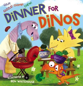 Board book Dinner for Dinos: Gulp, Guzzle, Chomp, Chew Book