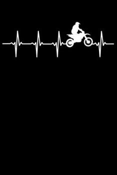 Motocross Fahrer Notizbuch: A5 Kariert 108 Seiten - Motocross Herzschlag Heartbeat Notizheft - Geschenk für Motocross-Fahrer (German Edition)