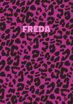 Paperback Freda: Personalized Pink Leopard Print Notebook (Animal Skin Pattern). College Ruled (Lined) Journal for Notes, Diary, Journa Book