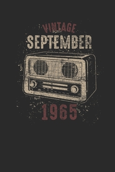 Vintage September 1965: Dotted Bullet Grid Notebook / Journal (6 X 9) – Birthday Gift and Anniversary Gift for Women And Men