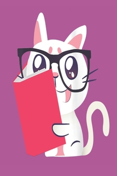 Paperback Cool Cat Read Books Funny Bookworm Teacher Student Librarian Book