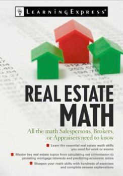 Paperback Real Estate Math: All the Math Salespersons and Brokers Need to Know Book