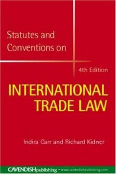 Paperback International Trade Law Statutes and Conventions 2008-2009 Book