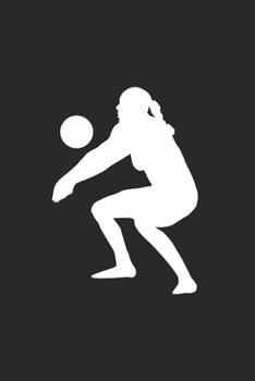 Notizheft: Blanko Notizheft mit Volleyball Cover 120 linierte Seiten Softcover A5 Format sch�nes Cover