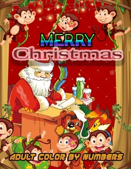 Merry Christmas Adult Color By Numbers: a beautiful colouring book with Christmas designs on a black background, for gloriously vivid colours