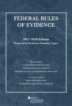 Paperback Federal Rules of Evidence, with Faigman Evidence Map: 2017-2018 Edition (Selected Statutes) Book