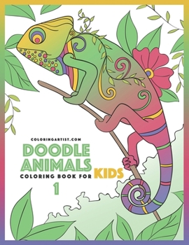 Paperback Doodle Animals Coloring Book for Kids 1 Book