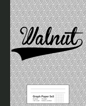 Paperback Graph Paper 5x5: WALNUT Notebook Book
