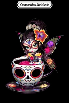Composition Notebook: coffee sugar skull angel lover woman Angel coffee Journal/Notebook Blank Lined Ruled 6x9 100 Pages