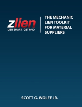 Paperback Mechanic Lien Toolkit For Material Suppliers Book