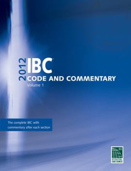 Paperback 2012 International Building Code Commentary, Volume 1 Book