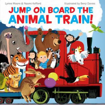 Paperback Jump On Board The Animal Train Book