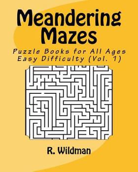 Paperback Meandering Mazes: Puzzle Books for All Ages - Easy Difficulty Book
